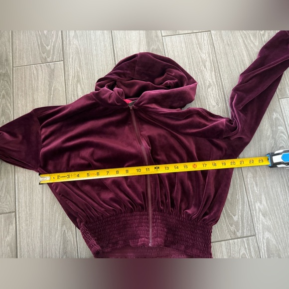 Anthropologie|Burgundy Velour Tracksuit,two piece matching set•••Small/Medium - Picture 16 of 16